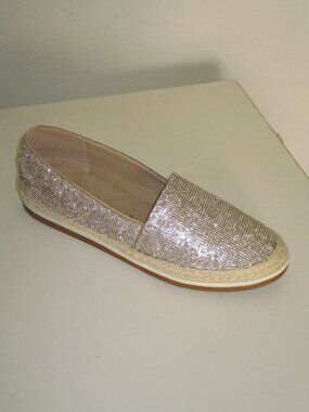 AK Anne Klein iflex "June" Womens Casual Comfort Rhinestone Flat Loafer NWOB-10M